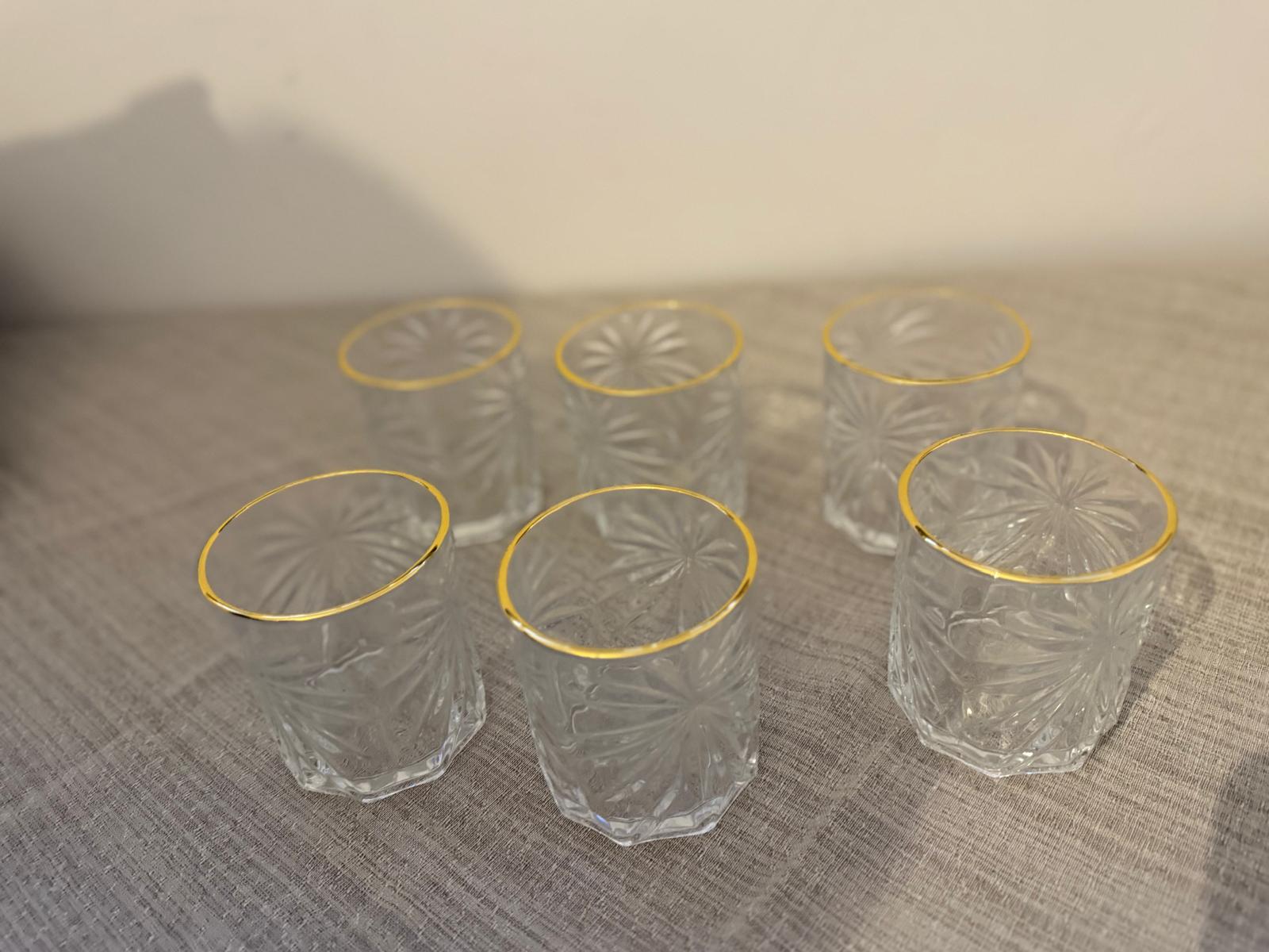 Gold Gläser  Set Klein